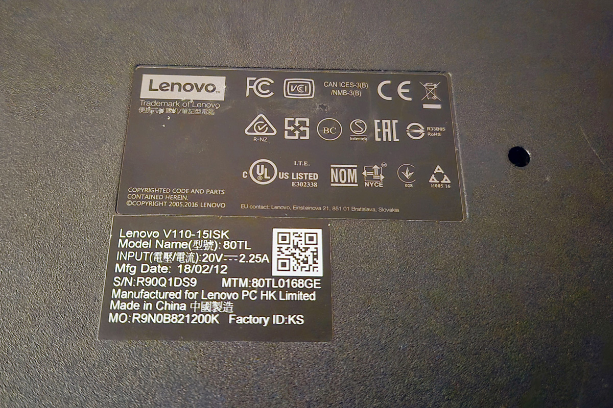 Lenovo V110-15ISK Laptop – i3, 12 GB RAM – gut erhalten – Bild 3